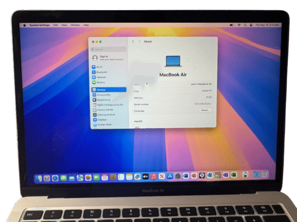 MacBook Air 2020 M1 – 8GB RAM – Excellent – Creative & Office Apps Included - Image 3