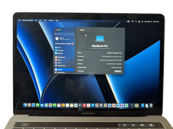 MacBook Pro 2018 TouchBar 13-Inch (i5) – 8GB RAM – Excellent – Creative & Office Apps Included - Image 3