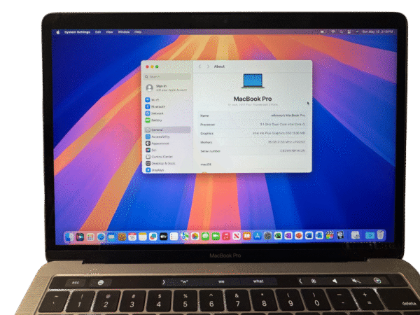 MacBook Pro 2017 TouchBar 13-Inch (i5) – 16GB RAM – Excellent – Creative & Office Apps Included - Image 3